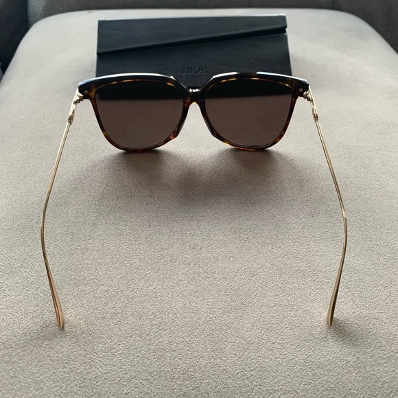 NWT DIOR Link3F Sunglasses Square Tortoise Gold - Picture 5 of 16